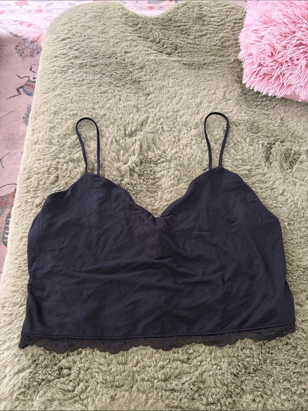 Victoria's Secret NWT Black Lace Trim Camisole